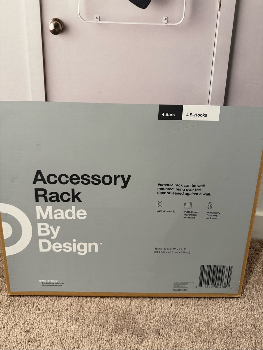 Target White Over-Door Accessory Rack - Picture 2 of 3